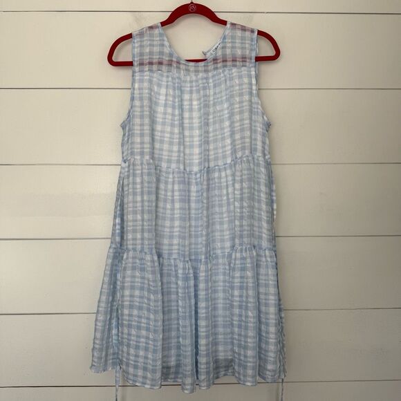 Calvin Klein Women’s 10 Blue Tiered Sleeveless Dress - Picture 1 of 5
